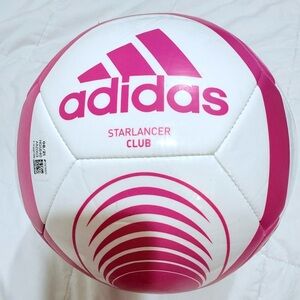 Adidas Starlancer Soccer Ball - Pink & White sz 5 NEW